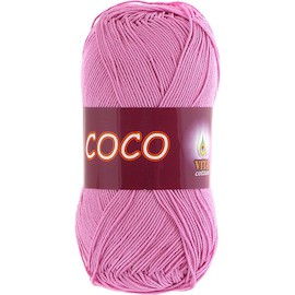 Пряжа Vita-cotton "Coco" 4304 Св.цикламен 100% мерсеризованный хлопок 240 м 50гр